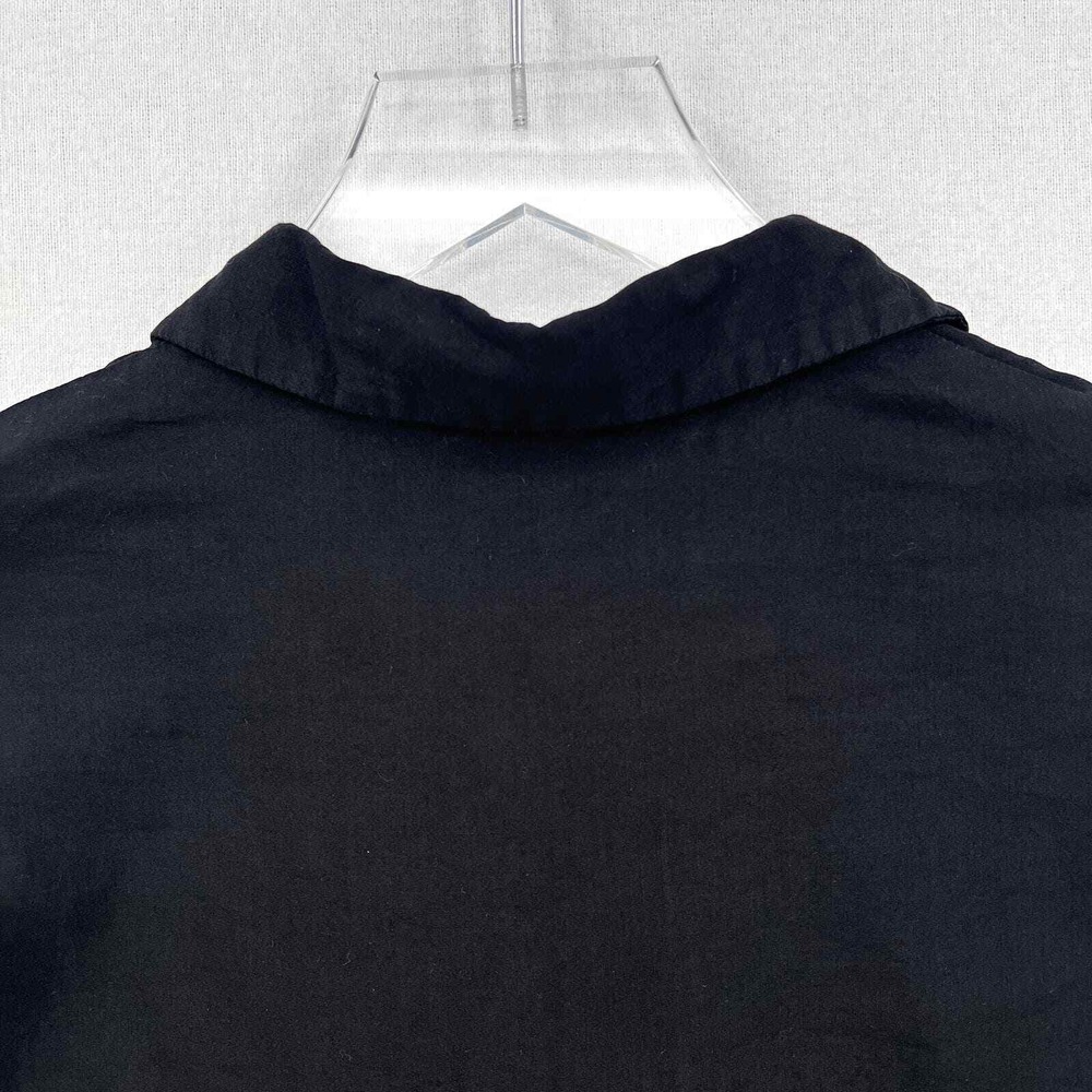 Felicite Shirt Dress Women 2 Black Button Up Long Sleeve Cotton Tunic - Picture 9 of 15